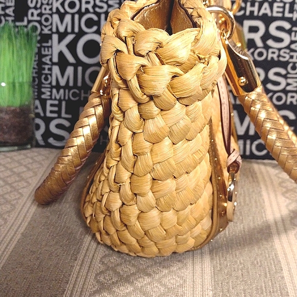 MICHAEL Michael Kors Wicker & leather Studded Sachel - Picture 6 of 16